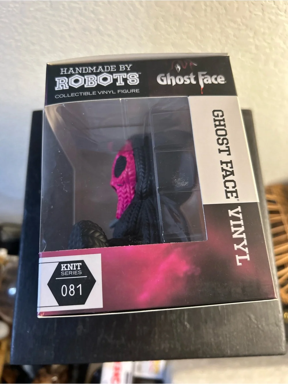Ghost Face Knit Series Collectible Vinyl Figure - Black with Pink Mask